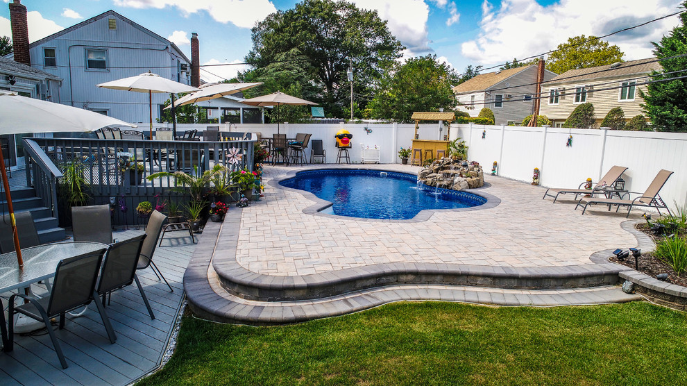 14x28 Blue Lagoon Pool New York By Brothers 3 Pools Houzz
