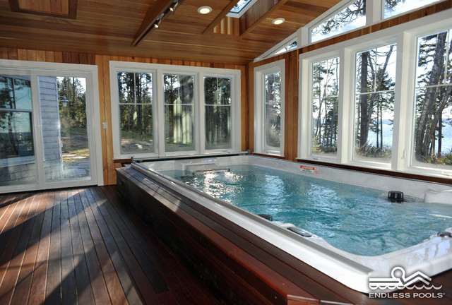15' Endless Pool® Swim Spa - Traditional - Swimming Pool & Hot Tub ...