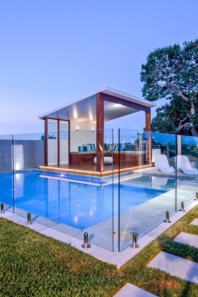 Example of a trendy pool design in Brisbane