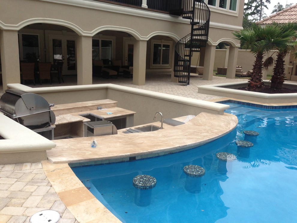 adding hot tub to existing gunite pool
