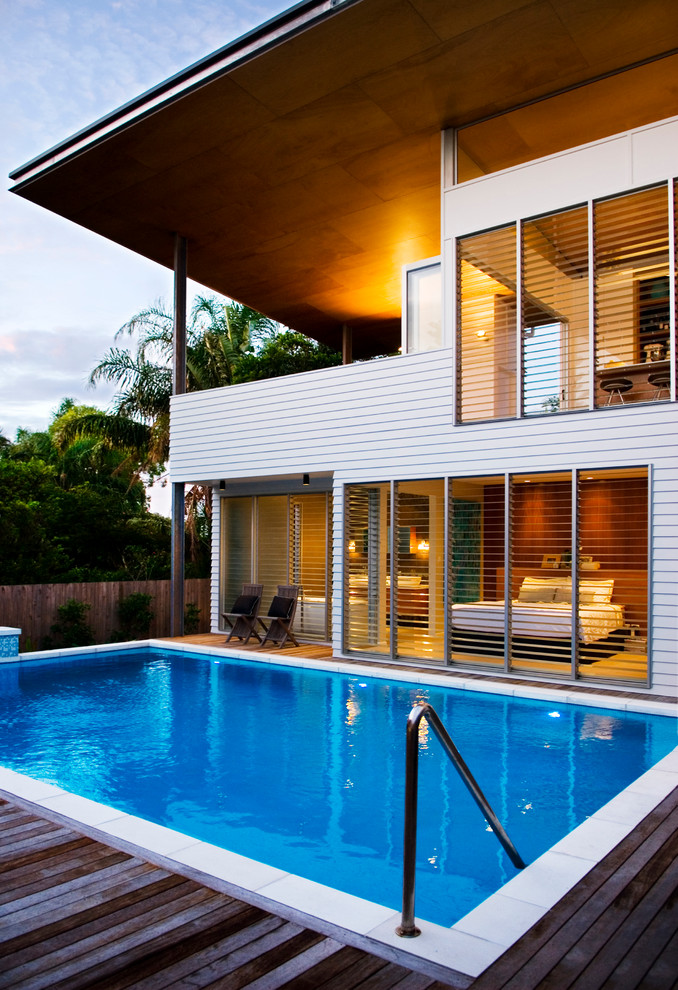 Photo of a contemporary swimming pool in Sunshine Coast.