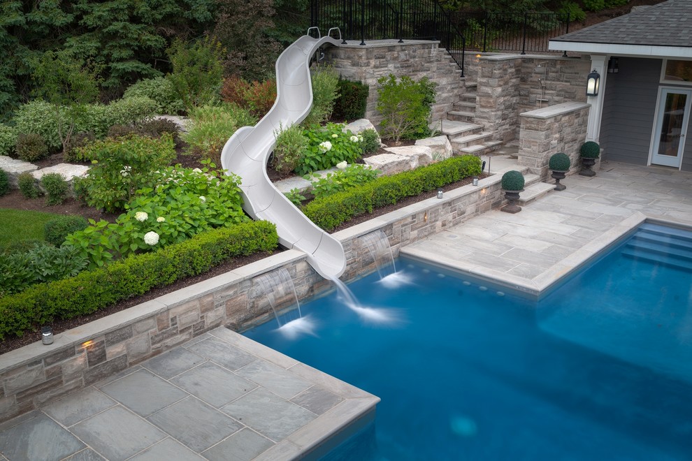A Beautiful ‘Stay at Home’ Backyard Contemporary Pool Toronto