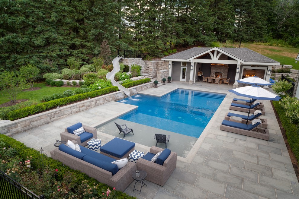 A Beautiful ‘Stay at Home’ Backyard Contemporary Pool Toronto