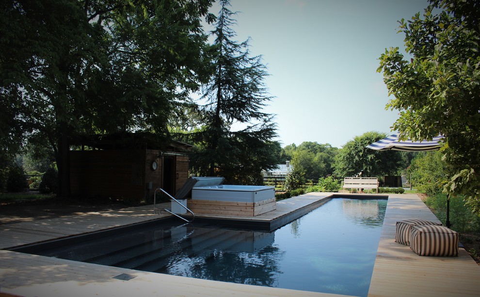 A Modern, Rustic Outdoor Living Space - Rustic - Pool - Atlanta - by ...