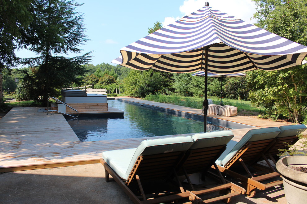 A Modern, Rustic Outdoor Living Space - Rustic - Pool - Atlanta - by ...