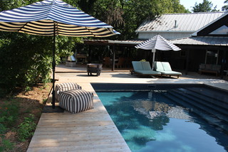A Modern, Rustic Outdoor Living Space - Rustic - Pool - Atlanta - by ...