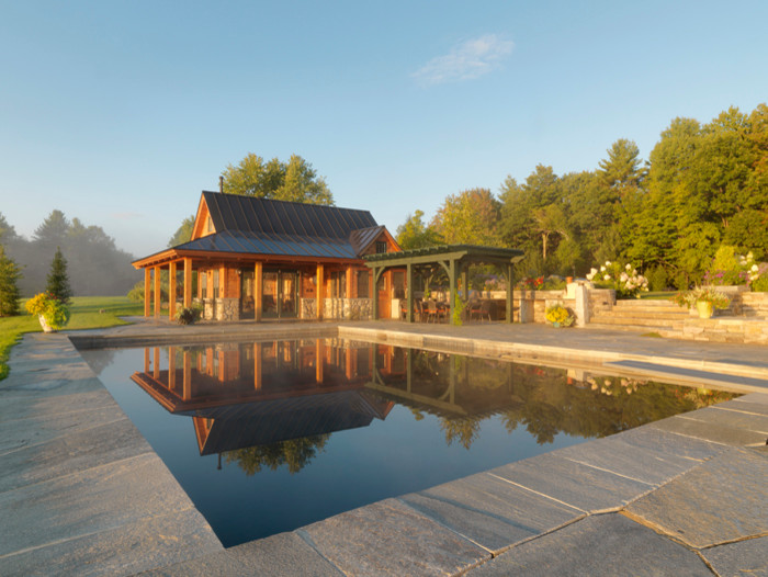 A Pool Terrace in Vermont Traditional Pool Burlington by Julie