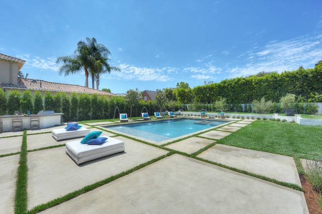 A Spanish Revival - Modern - Swimming Pool & Hot Tub - Los Angeles - by ...