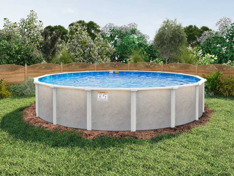 Свежая идея для дизайна: большой наземный бассейн произвольной формы на заднем дворе в морском стиле - отличное фото интерьера