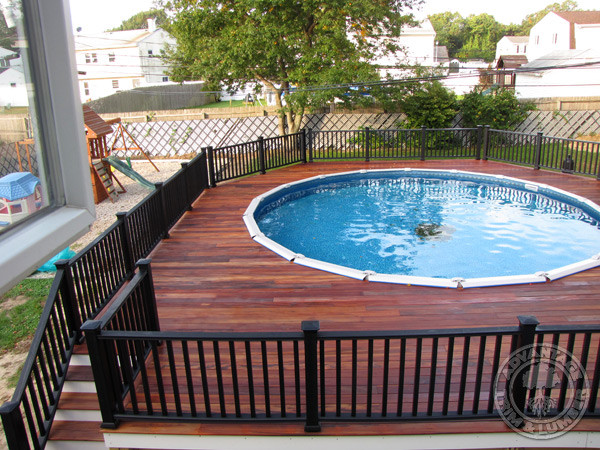 above ground pool handrails