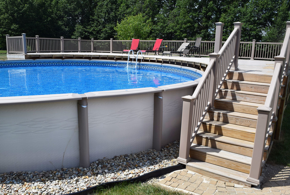 Above ground with deck Pool Cleveland by Litehouse Pools Houzz