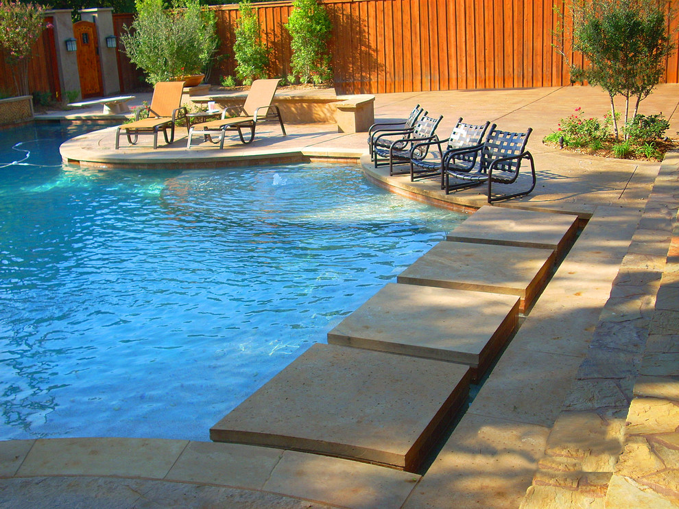 ACTON RESIDENCE Contemporary Pool Dallas by FineLines Design