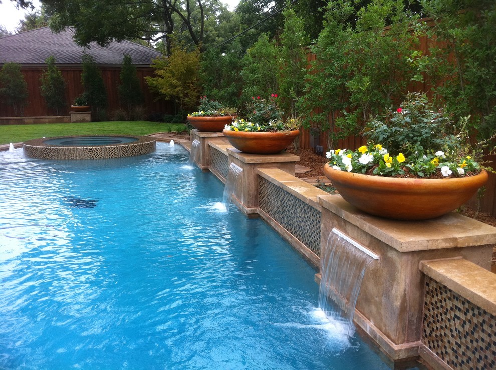 ACTON RESIDENCE Contemporary Pool Dallas by FineLines Design