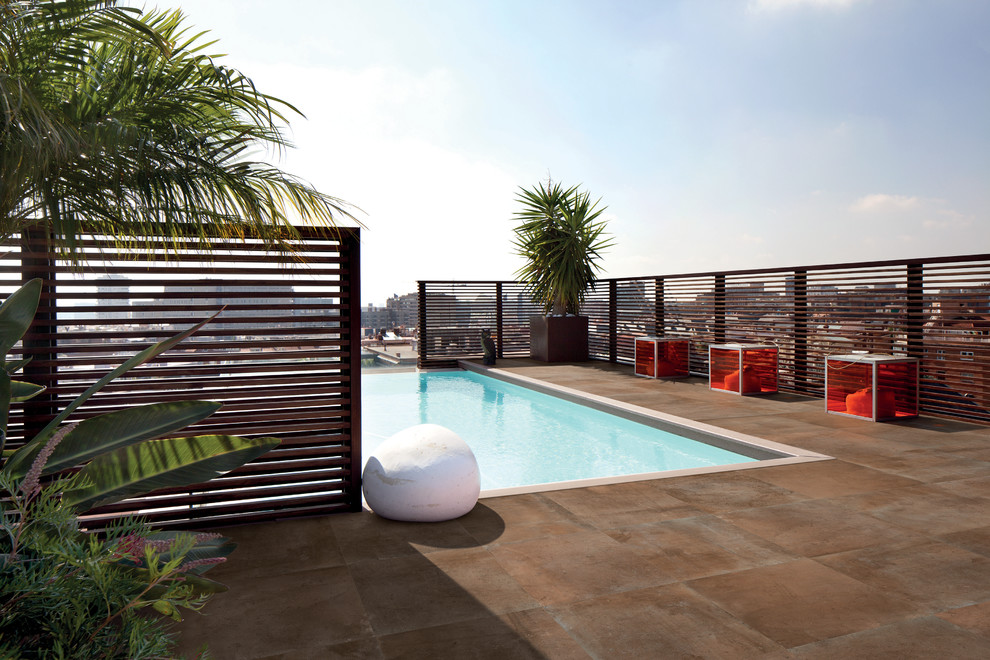 Acustico Cotto Natural 24'' x 24'' Transitional Pool Los Angeles