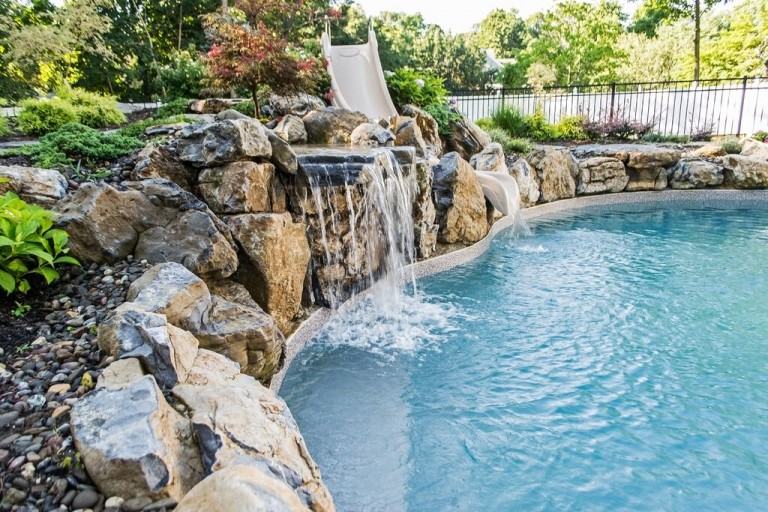 Adding Slide to Pool, Backyard Living
