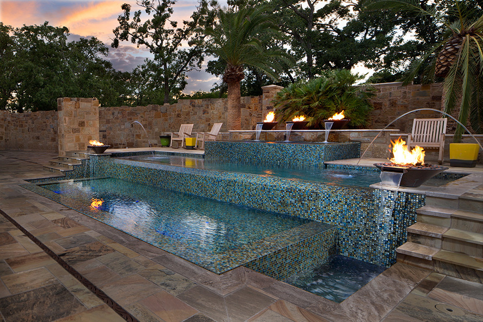 All Tile Pool & Spa Contemporary Pool Austin by Austin Water