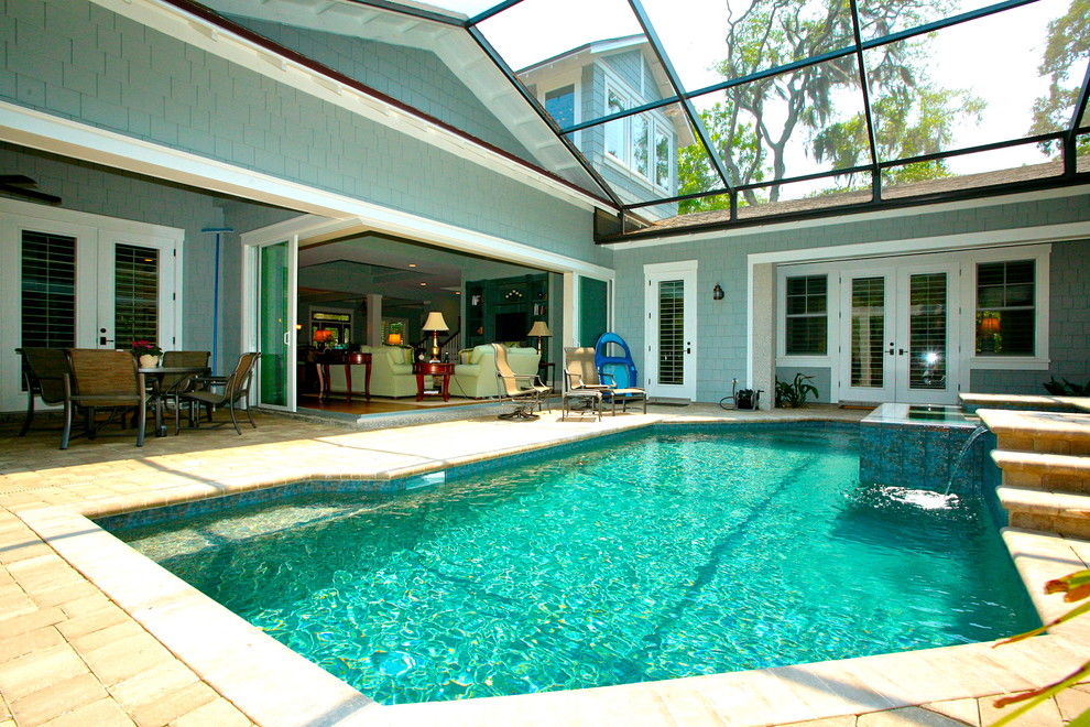 Pool - tropical pool idea in Jacksonville