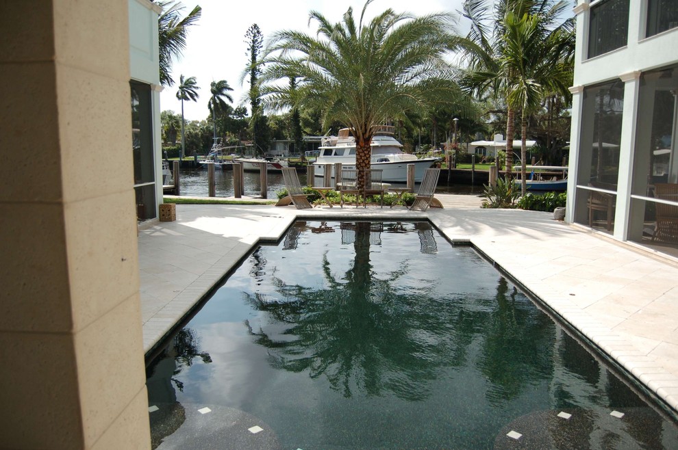 Inspiration for a world-inspired swimming pool in Miami.