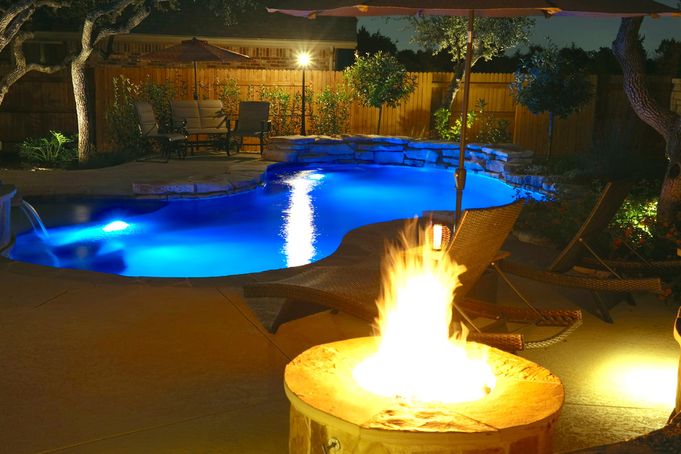 Apsp Award Winning Freeform Swimming Pool Round Rock Texas