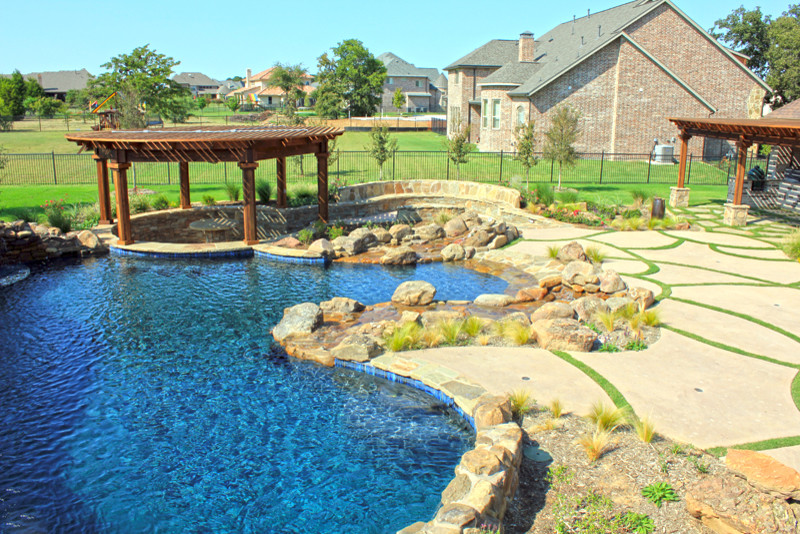 Aquarius Custom Swimming Pool Flower Mound, TX Traditional Pool