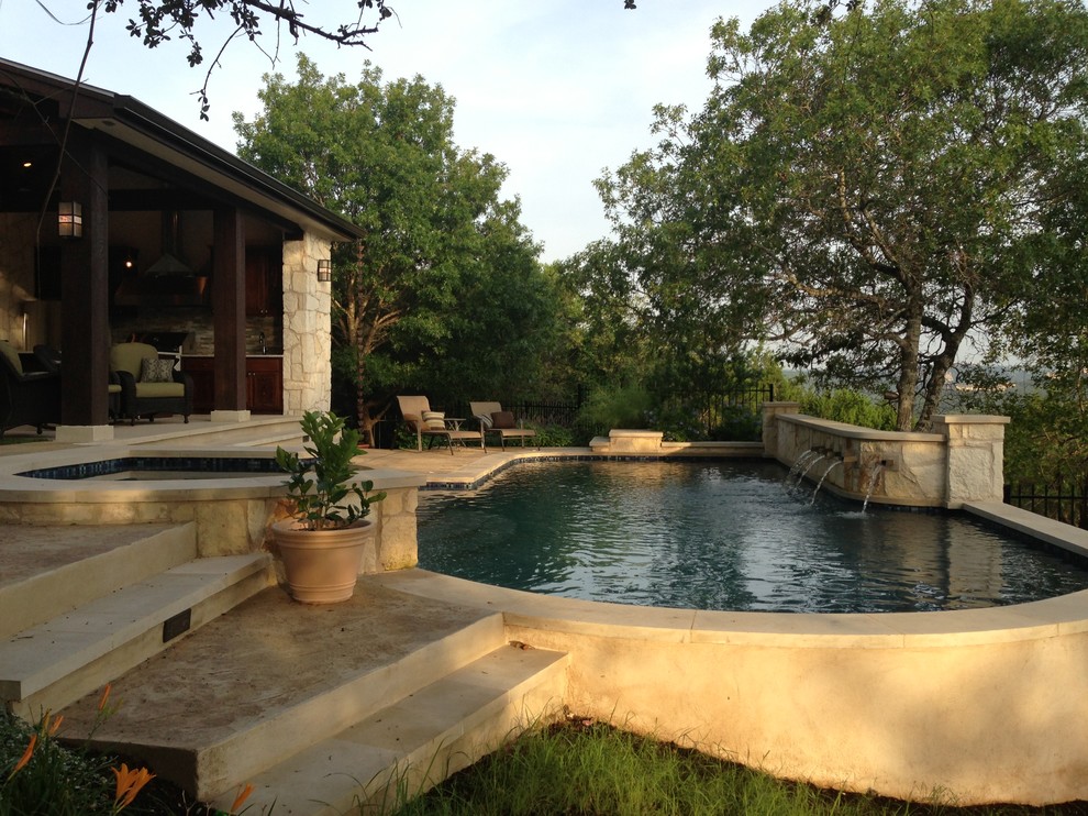 Arc & Tangent Pool Design Traditional Pool Austin by Design
