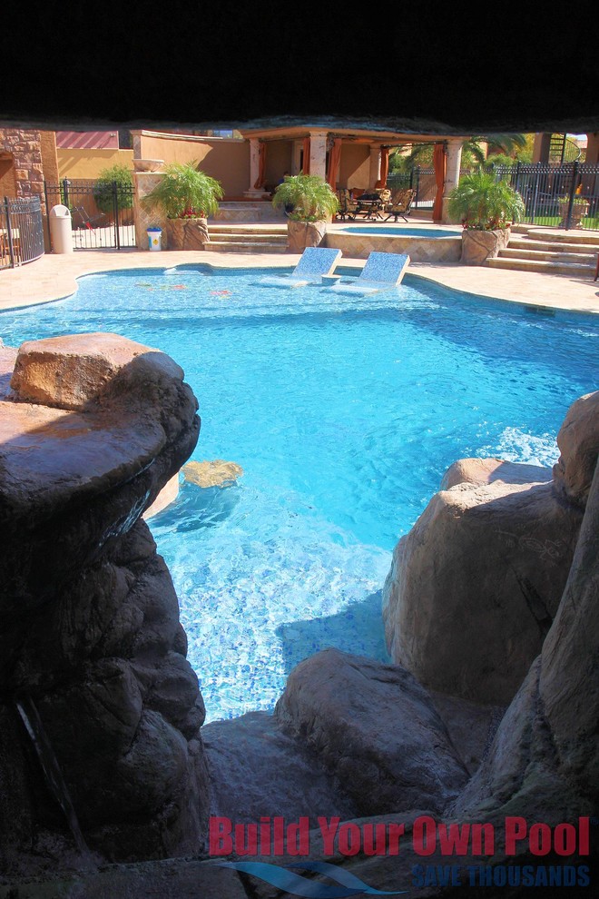 Arizona Swimming Pool and Grotto Designed by Build Your Own Pool