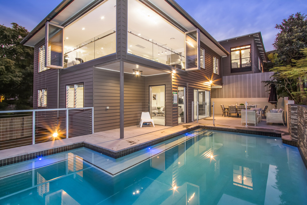 Example of a trendy pool design in Brisbane