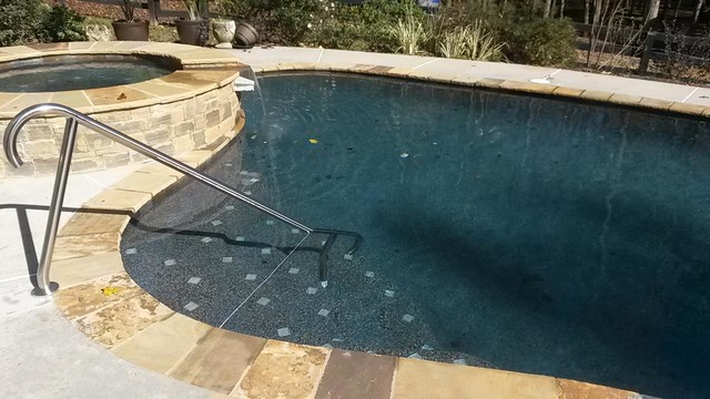 Atlanta Metro Custom Pool Renovations Midnight Blue Pebbletec Clasico Renovado Piscina Atlanta De Precision Pool Renovations