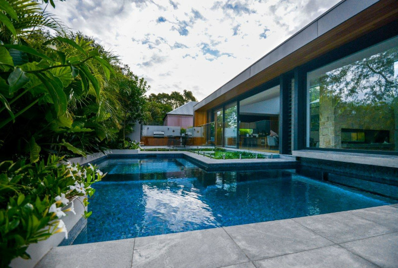 Medium sized contemporary swimming pool in Sydney.