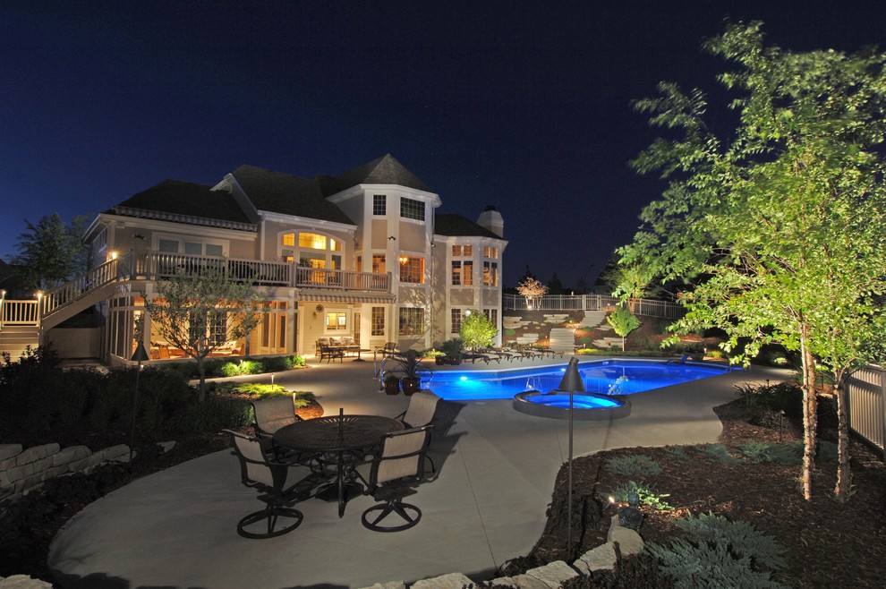 Backyard Lighting Examples - Traditional - Pool - Milwaukee - by World ...