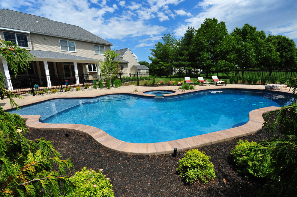 Backyard Oasis Free-Form Pool - Contemporary - Pool - New York - by ...