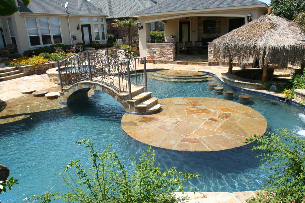 Backyard Paradise Tropical Pool Dallas by El Dorado Pools Houzz