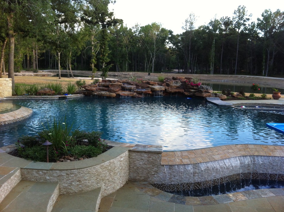 Pool - tropical pool idea in Houston