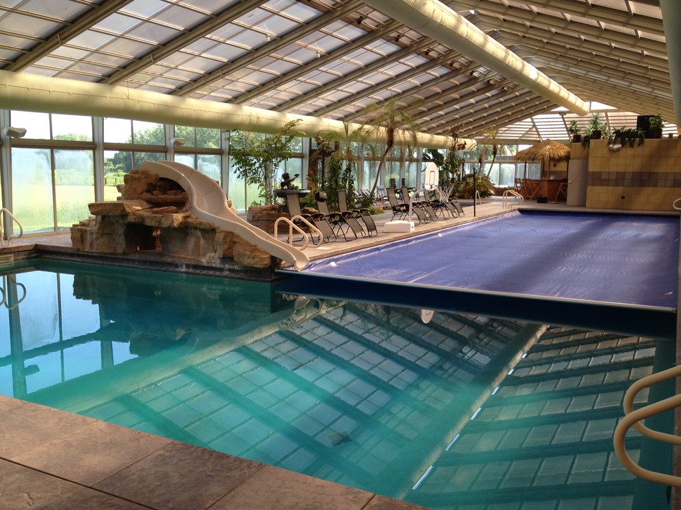 Barta Indoor Pool Modern Swimming Pool & Hot Tub Omaha by