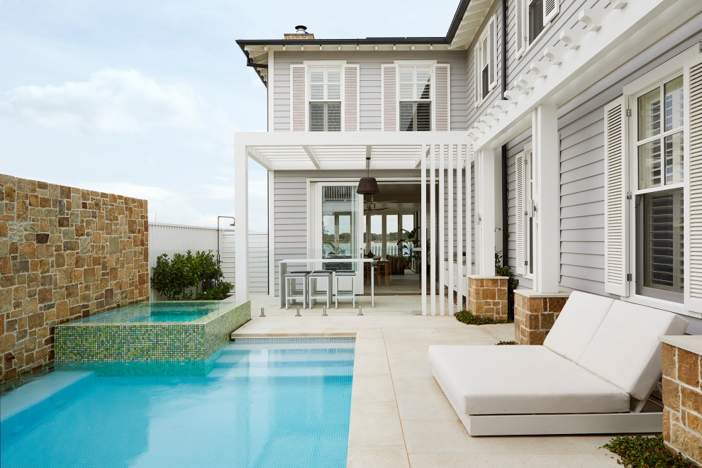 Example of a beach style pool design in Geelong