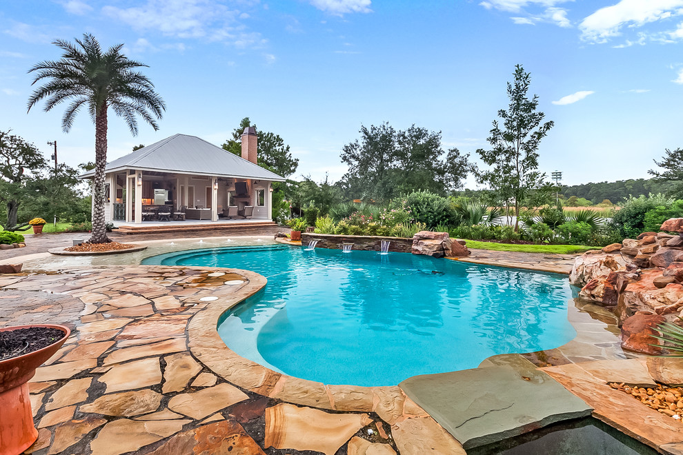 Bayou Pool House Beach Style Pool New Orleans by Savoie