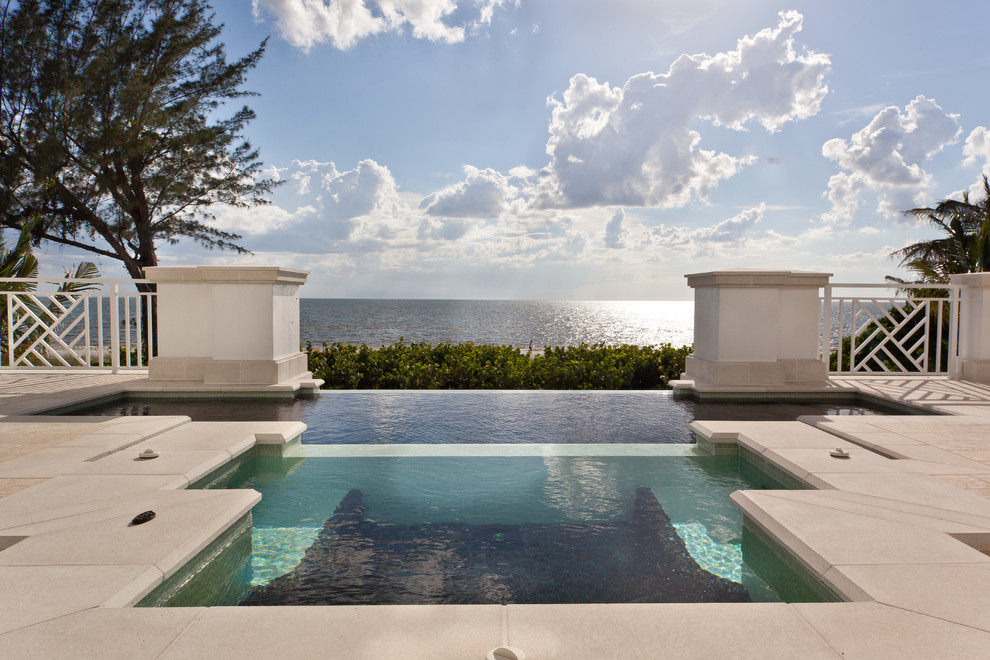 This is an example of a world-inspired infinity swimming pool in Miami.