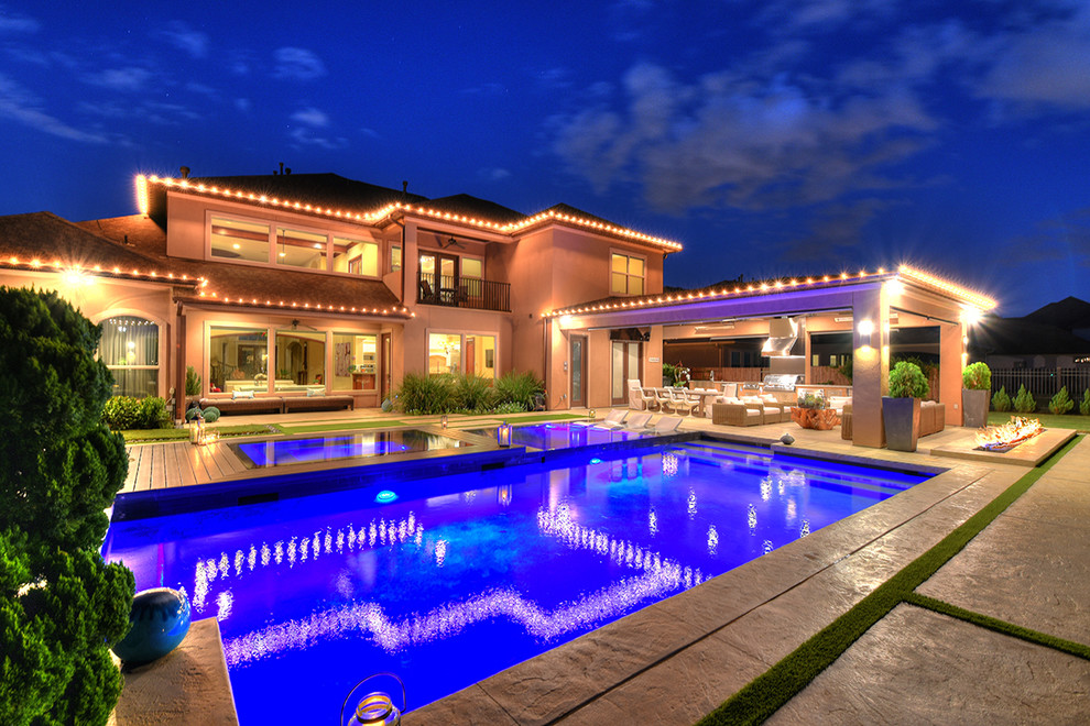 Beautiful Swimming Pool in Cross Creek Katy Texas Modern Pool Houston by Sunset Pools