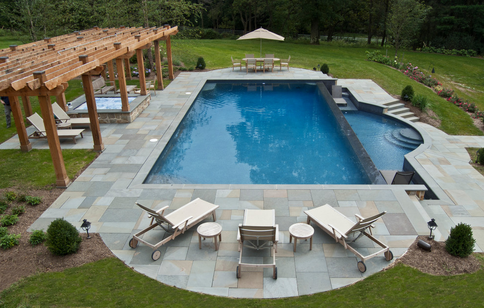 Bernardsville - Farmhouse - Pool - New York - by B & B Pool & Spa ...