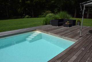 Beton- Folienbecken 11,0 x 4,0 x 1,5 m in sandfarben mit Treppe und  Rolloschacht - Traditional - Swimming Pool & Hot Tub - Frankfurt - by Pro  Pool Schwimmbadtechnik | Houzz IE