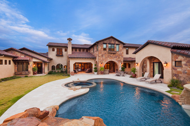 Big View Home Mediterran Pools Austin Von Sendero Homes