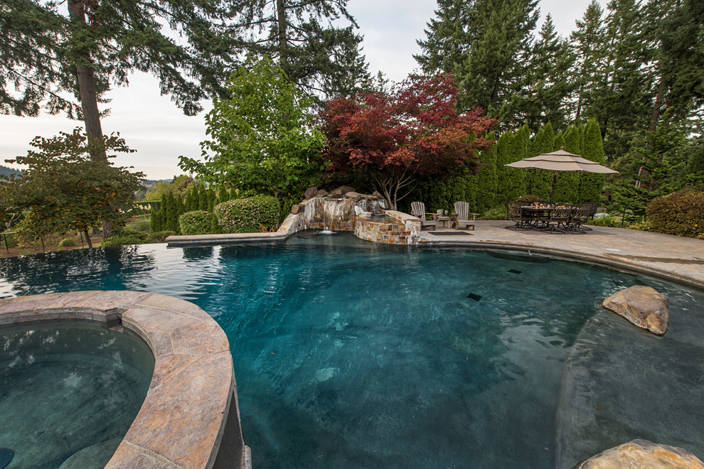 This is an example of a classic swimming pool in Portland.