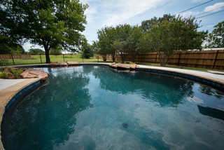 Black Onyx Pebble Sheen - Tropical - Pool - Dallas - By Allison 