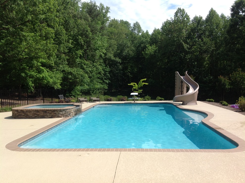 Inspiration for a timeless pool remodel in Raleigh