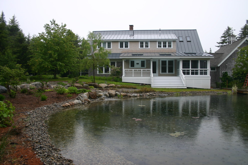 Blue Hill Garden Swim Pond Traditional Pool Portland Maine by