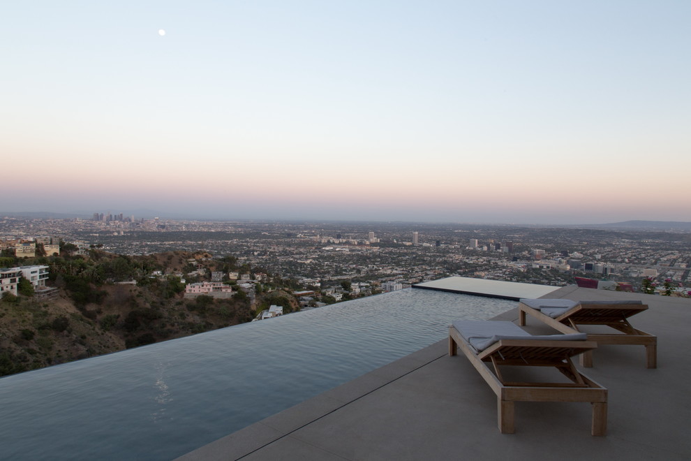 Blue Jay Way Transitional Pool Los Angeles by Yoram LePair