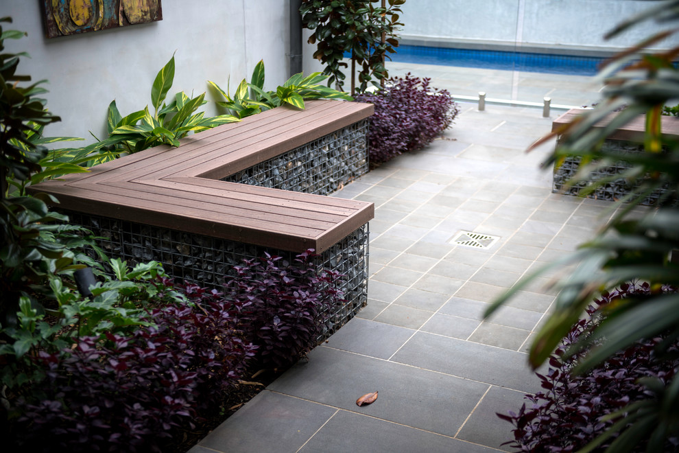 Bluestone Sawn Rebated Edge Pool Coping and Paving Contemporary Pools & Hot Tubs Adelaide