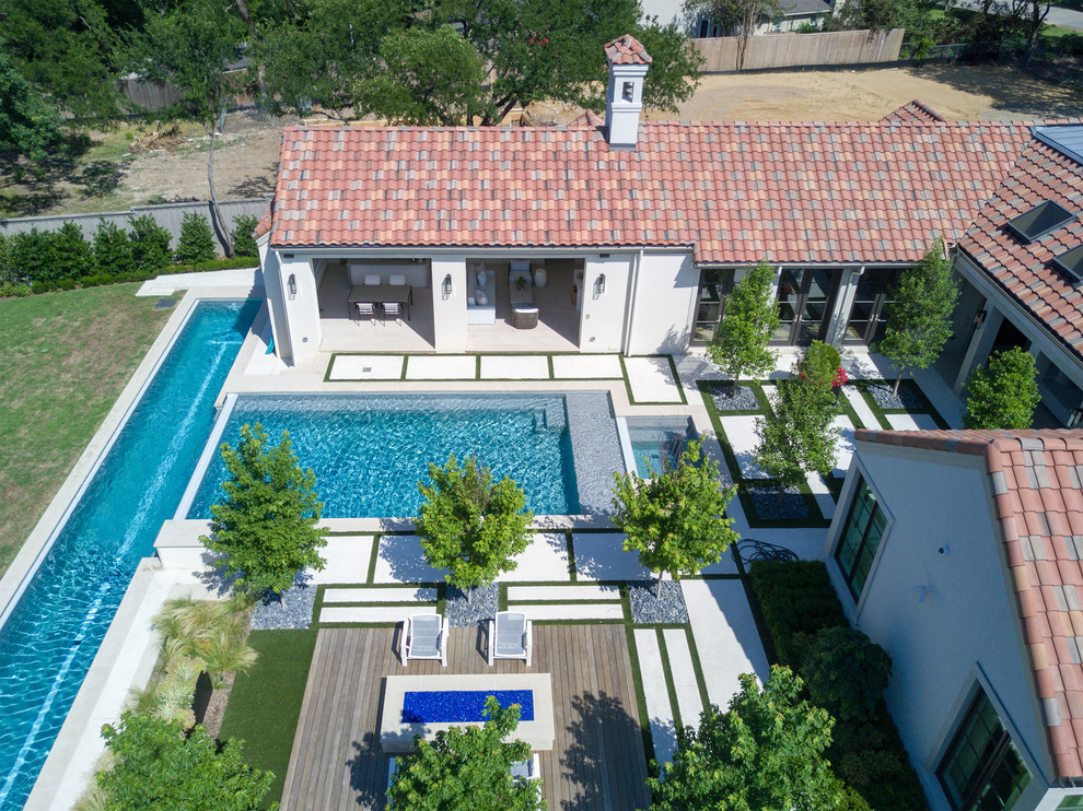 Bluffview Lap Pool + Cabana Addition - Modern - Pool - Dallas - by ...