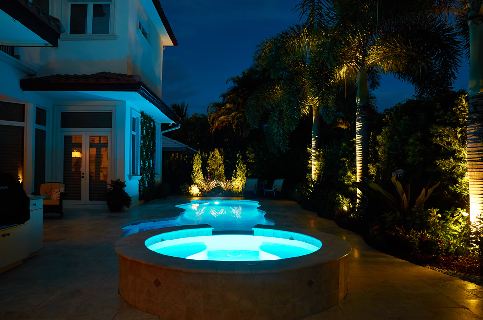 Boca Raton Private Spa Contemporary Pool Miami by
