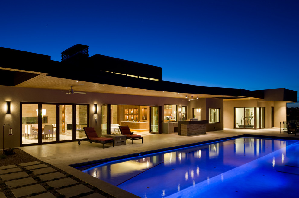 Bosque Overlook Contemporary Pool Albuquerque by Equiterra